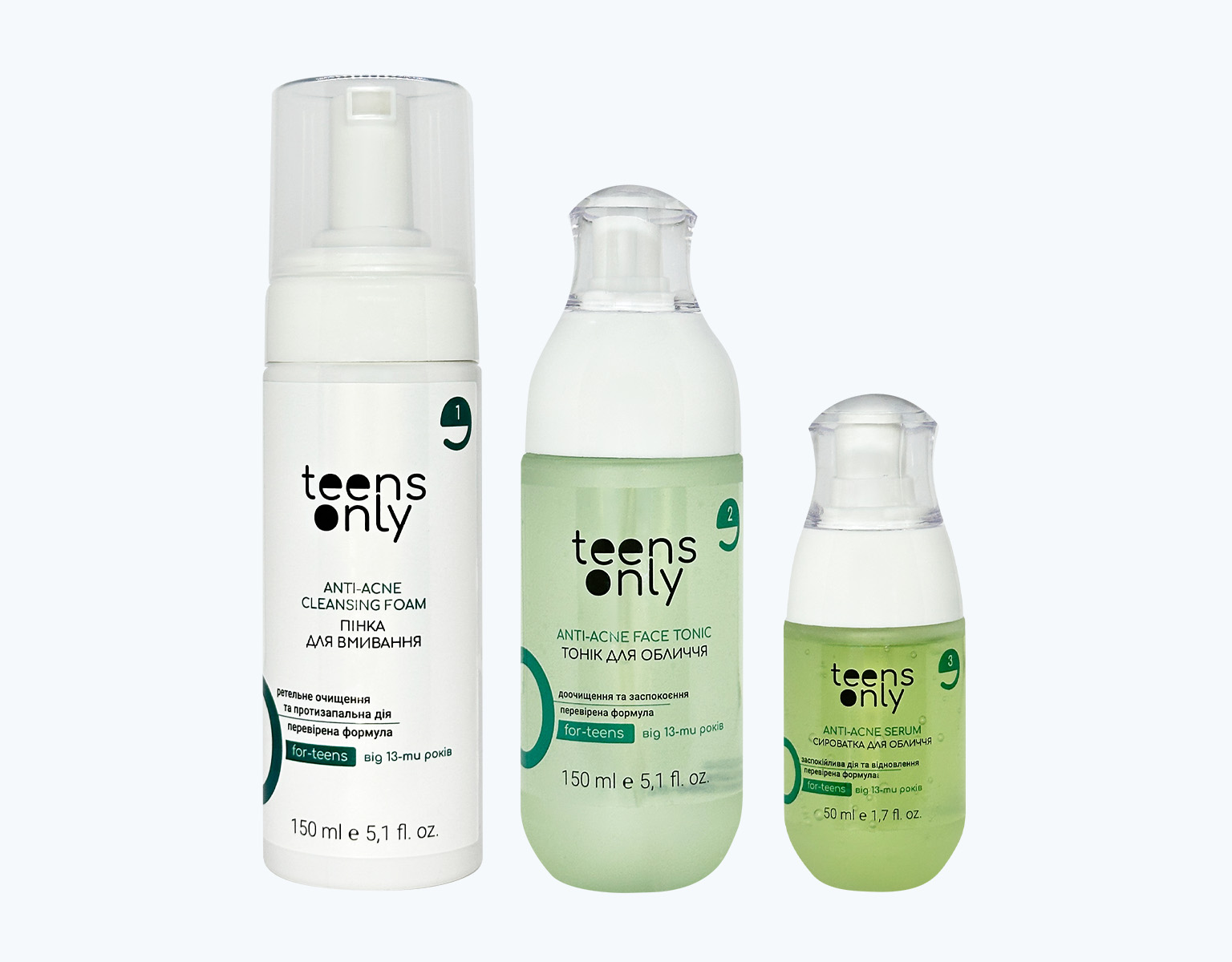 Набір доглядової косметики для підлітків teens only ANTI-ACNE для проблемної шкіри проти висипань