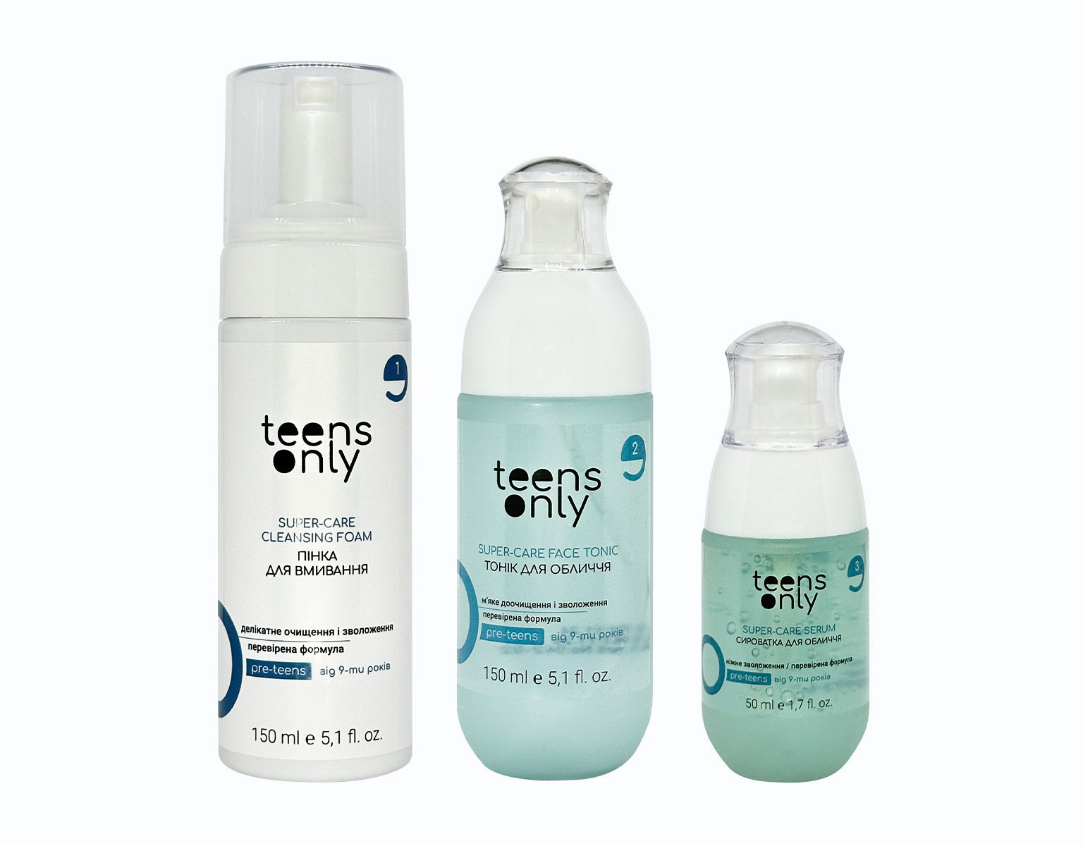 Набір доглядової косметики для підлітків teens only SUPER-CARE для нормальної та чутливої шкіри