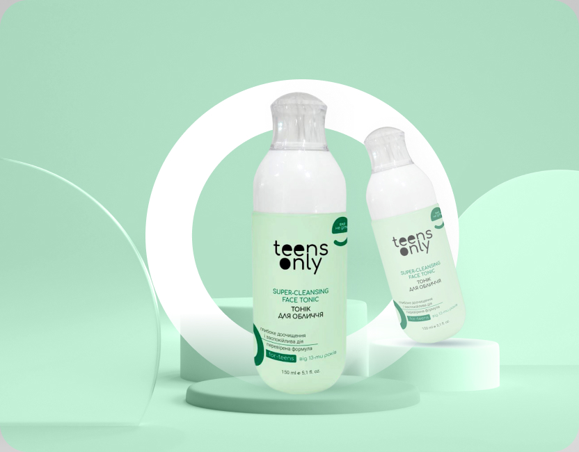 Тонік для обличчя teens only,  ANTI-ACNE від 13 років. Косметика для підлітків.