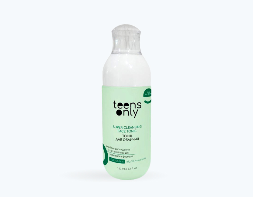 Тонік для обличчя teens only,  ANTI-ACNE від 13 років. Косметика для підлітків.