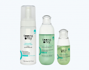 Набір доглядової косметики для підлітків teens only SUPER-BUBBLY для комбінованої шкіри з проявами висипань