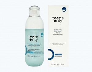 Тонік для обличчя  teens only, SUPER-CARE для нормальної та чутливої шкіри. Косметика для підлітків.