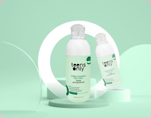 Тонік для обличчя teens only, ANTI-ACNE для проблемної шкіри проти висипань. Косметика для підлітків.